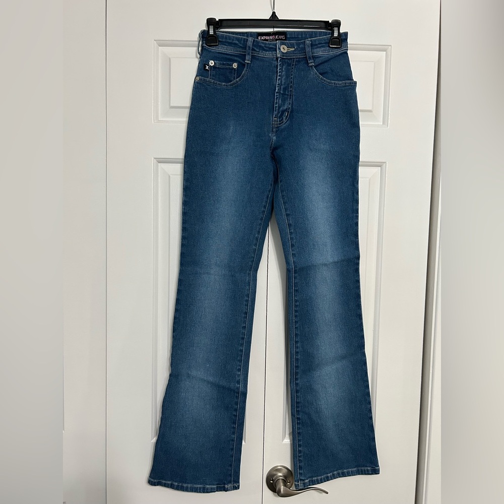 Vintage 90s Express Jeans Blue Boot Cut Jeans Size 1/2